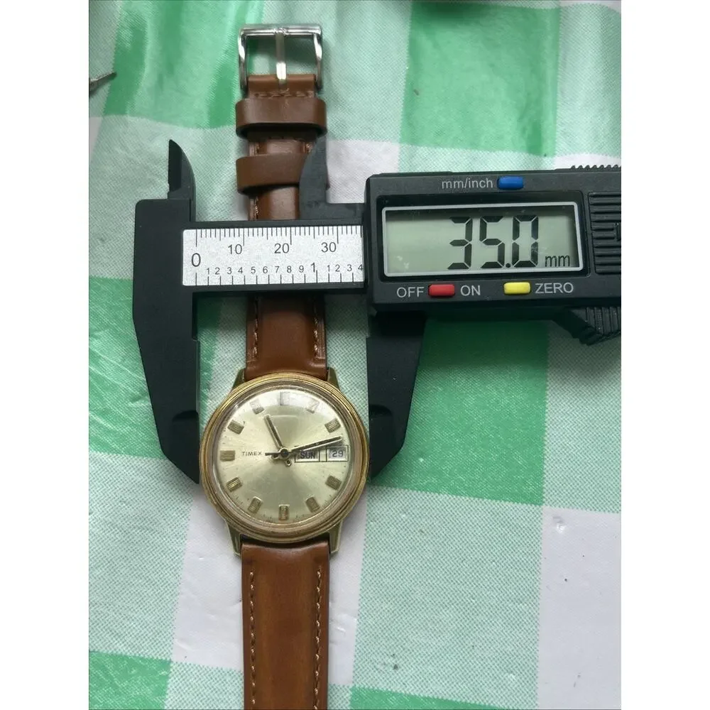 Vintage Timex Gold Tone Men’s Mechanical Wind Watch